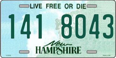 NH license plate 1418043