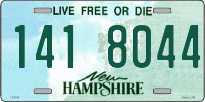 NH license plate 1418044