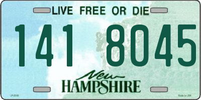 NH license plate 1418045