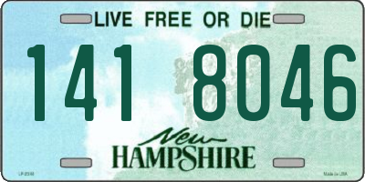 NH license plate 1418046