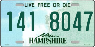 NH license plate 1418047