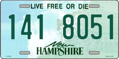 NH license plate 1418051