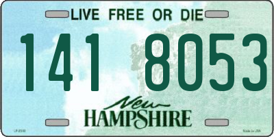 NH license plate 1418053