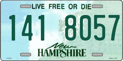 NH license plate 1418057