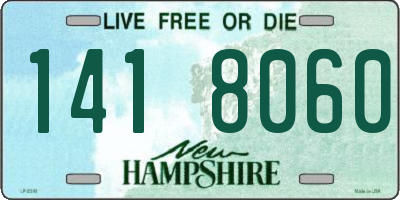 NH license plate 1418060