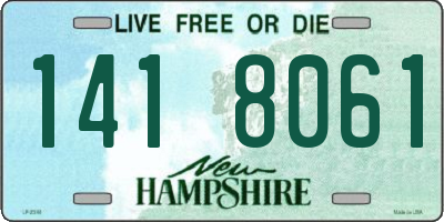 NH license plate 1418061