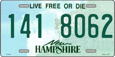 NH license plate 1418062