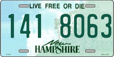 NH license plate 1418063