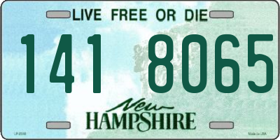 NH license plate 1418065