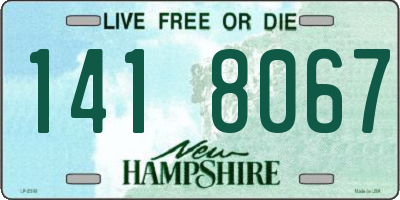 NH license plate 1418067