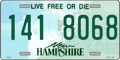 NH license plate 1418068