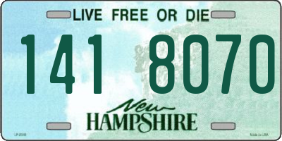 NH license plate 1418070
