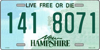 NH license plate 1418071