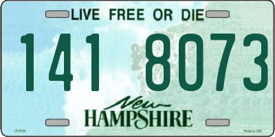 NH license plate 1418073