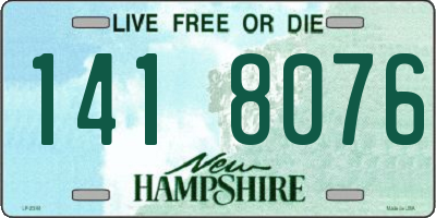 NH license plate 1418076