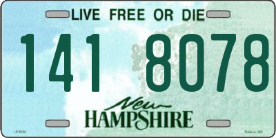 NH license plate 1418078