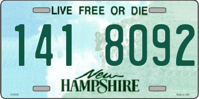 NH license plate 1418092