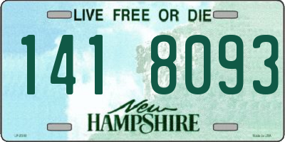 NH license plate 1418093