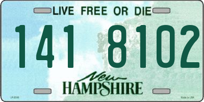 NH license plate 1418102