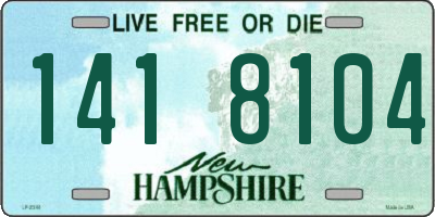NH license plate 1418104