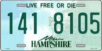 NH license plate 1418105