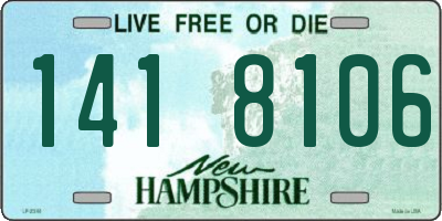 NH license plate 1418106
