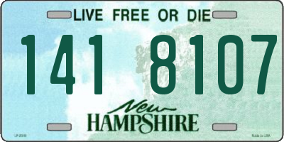 NH license plate 1418107