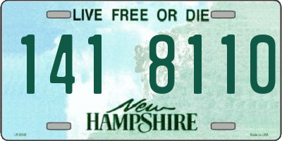 NH license plate 1418110