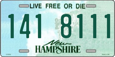 NH license plate 1418111