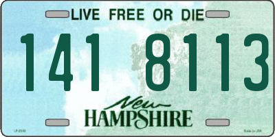 NH license plate 1418113
