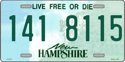 NH license plate 1418115