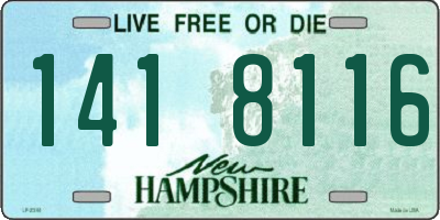 NH license plate 1418116