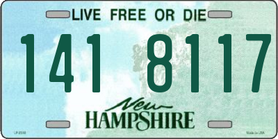 NH license plate 1418117