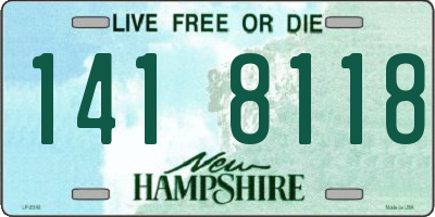 NH license plate 1418118