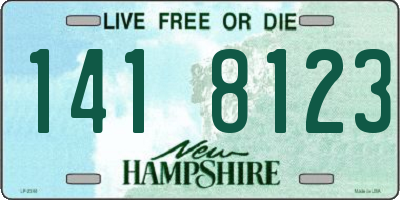 NH license plate 1418123