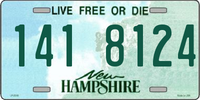 NH license plate 1418124