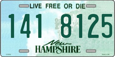 NH license plate 1418125