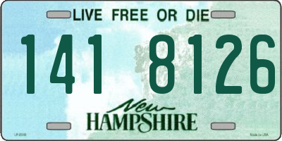 NH license plate 1418126