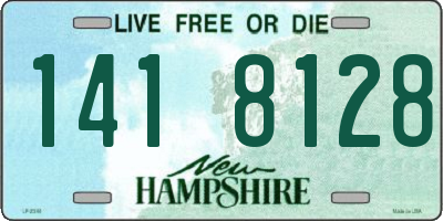 NH license plate 1418128