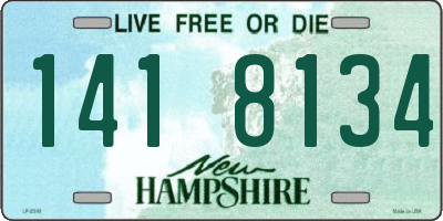 NH license plate 1418134