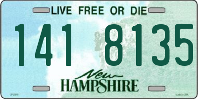 NH license plate 1418135