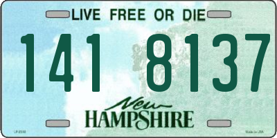 NH license plate 1418137