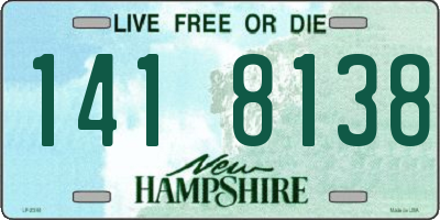 NH license plate 1418138