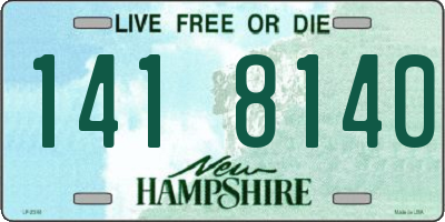 NH license plate 1418140