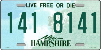 NH license plate 1418141