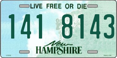 NH license plate 1418143