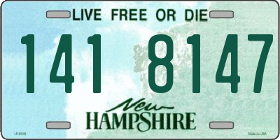 NH license plate 1418147