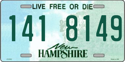NH license plate 1418149