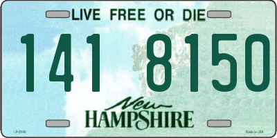NH license plate 1418150