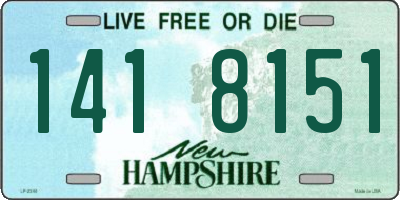 NH license plate 1418151